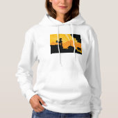 Haan Boerderij Landschap Vrouwen Hoodie (Voorkant)