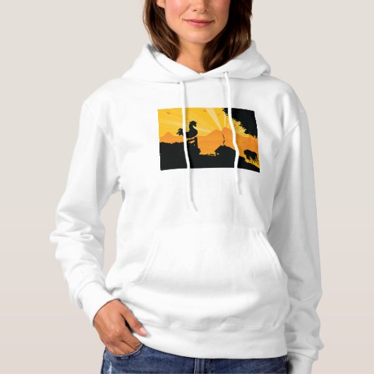 Haan Boerderij Landschap Vrouwen Hoodie (Voorkant)