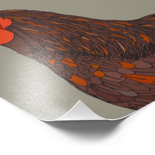 haan-boerenerf foto afdruk (Hoek)