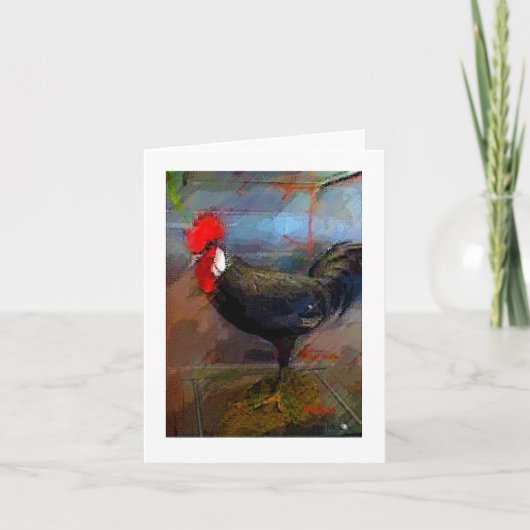 Haan Chicken Art Print Note Kaart-Blank Kaart (Voorkant)