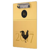  haan Chinees Nieuwjaar 2017 Monogram C Klembord (Links)