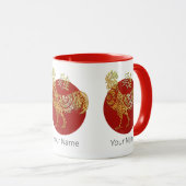 Haan Chinese Zodiac Horoscoop Constellatie Mok (Voorkant rechts)