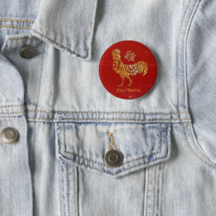 Haan Chinese Zodiac Horoscoop Constellatie Ronde Button 5,7 Cm
