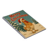 Haan Dennentuin Dier Kerstmis Notitieboek (Rechterzijde)