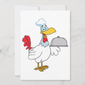 Haan die eten serveert kaart (Voorkant)
