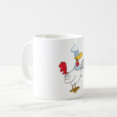 Haan die eten serveert koffiemok (Voorkant links)
