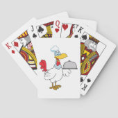 Haan die eten serveert pokerkaarten (Achterkant)