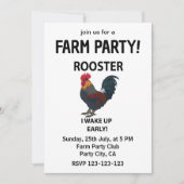 Haan Dieren Knuffel I Ik Sta vroeg op Grappige Haa Kaart (Voorkant)