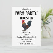 Haan Dieren Knuffelen Ik Word Vroeg Wakker Grappig Kaart (Staand voorkant)