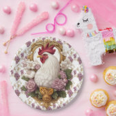 Haan en druiven Heraldic Crest Papieren Bordje (Feest)