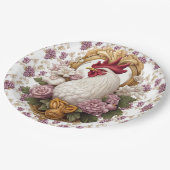 Haan en druiven Heraldic Crest Papieren Bordje (Gekanteld)