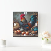 Haan en eieren vierkante klok (Huis)