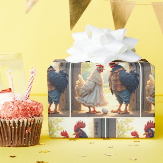 Haan en Hen Humor Cadeaupapier (Verjaardagsfeest)