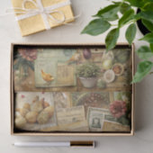 Haan en Hen Retro Geïllustreerde Decoupage Tissuepapier (Geschenk)