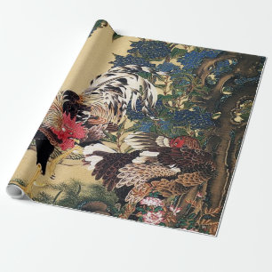 Haan en Hortensia door Ito Jakuchu Cadeaupapier
