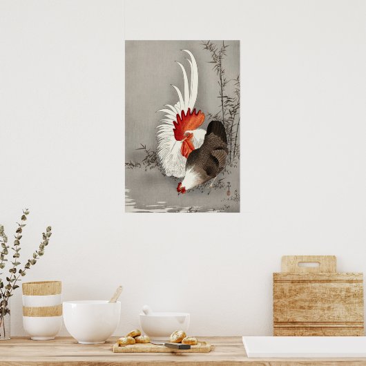  Haan en Kip Japanse Kunst Poster (Keuken)