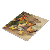  haan en kippen home decor tegel tegeltje (Zijkant)