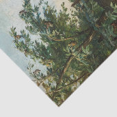 Haan en kippen van Carl Jutz Tissuepapier (Detail)