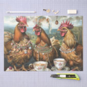 Haan en Kuikens Thee Party Decoupage Tissuepapier (Craft)