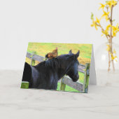 Haan en Merrie Kaart (Gele Bloem)