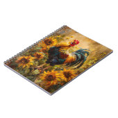 Haan en Zonnebloemen Olieverfschilderij Notitieboek (Linkerzijde)