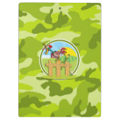 Haan; felgroene camo, camouflage klembord (Achterkant)