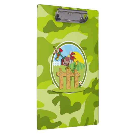 Haan; felgroene camo, camouflage klembord (Rechts)