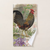 haan Franse collage Boerderij Pet Bad Handdoek (Handdoek)