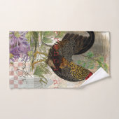 haan Franse collage Boerderij Pet Bad Handdoek (Handdoek)