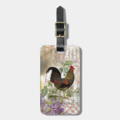 haan Franse collage Boerderij Pet Bagagelabel (Voorkant verticaal)