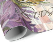  haan Franse collage Boerderij Pet Cadeaupapier (Rol Hoek)