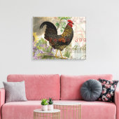 haan Franse collage Boerderij Pet Canvas Afdruk (Insitu (Woonkamer))