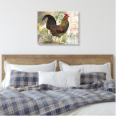 haan Franse collage Boerderij Pet Canvas Afdruk (Insitu (Slaapkamer))