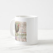  haan Franse collage Boerderij Pet Koffiemok (Voorkant links)