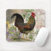  haan Franse collage Boerderij Pet Muismat (Met muis)