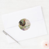  haan Franse collage Boerderij Pet Ronde Sticker (Envelop)