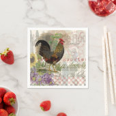 haan Franse collage Boerderij Pet Servet (Insitu)