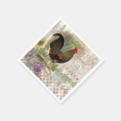 haan Franse collage Boerderij Pet Servet (Hoek)