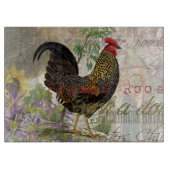  haan Franse collage Boerderij Pet Snijplank (Voorkant)