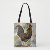  haan Franse collage Boerderij Pet Tote Bag (Voorkant)
