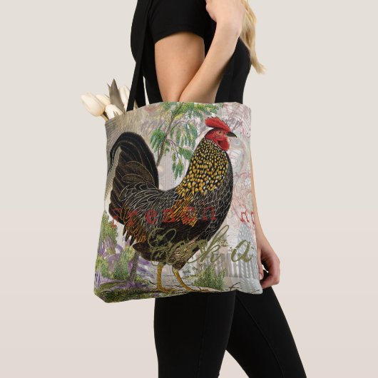  haan Franse collage Boerderij Pet Tote Bag (Dichtbij)