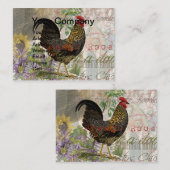  haan Franse collage Boerderij Pet Visitekaartje (Voorkant / Achterkant)