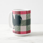 Haan  Gingham boerderij Koffiemok (Voorkant links)