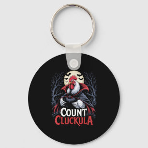 Haan Graaf Cluckula Grappig Halloween Vampier Ver Sleutelhanger