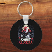 Haan Graaf Cluckula Grappig Halloween Vampier Ver Sleutelhanger (Voorkant)