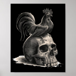 Haan Halloween Hen Boeren Mannen Vrouwen Eng Poster