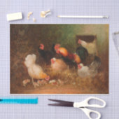 Haan, Hens en Chicks Schilderen Tissuepapier (Craft)