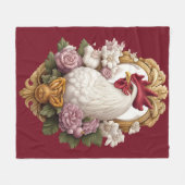 Haan Heraldic Crest Fleece Deken (Voorkant (Horizontaal))