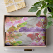 Haan Hollyhocks en Frangipanis, Tissuepapier (Geschenk)