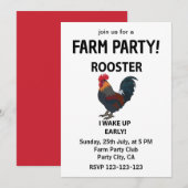 Haan Huisdieren Zoo Ik Wakker Vroeg Grappig Haan Kaart (Voorkant / Achterkant)